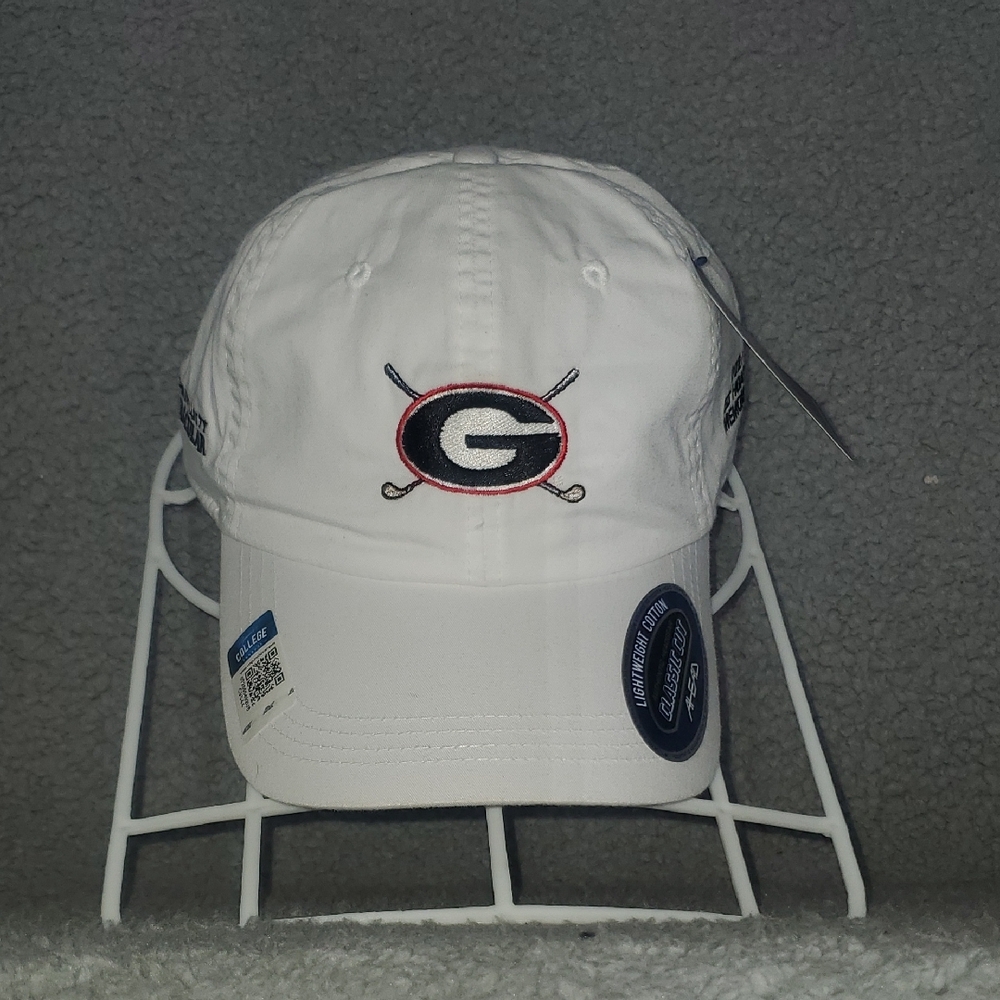Head White Sports Cap with Georgia Embroidered Logo